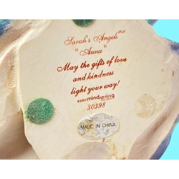 Sarahs Angels Collection Anna Tea Light Candle Holder Cream Blue Christmas Angel - Picture 8 of 9